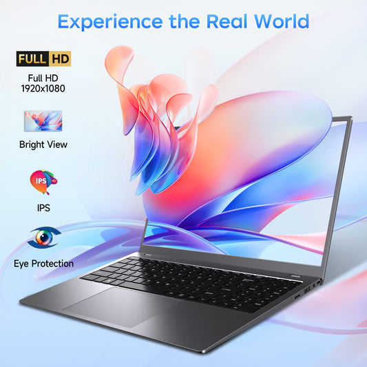 RNRUO 15.6" Windows 11 Laptop, 8GB RAM 256 SSD, Intel Pentium Gold 6500Y with 2 Cores up to 3.4GHz, 1920x1080 FHD Display, WiFi5 BT5.0, Computer for Business, Study, Office