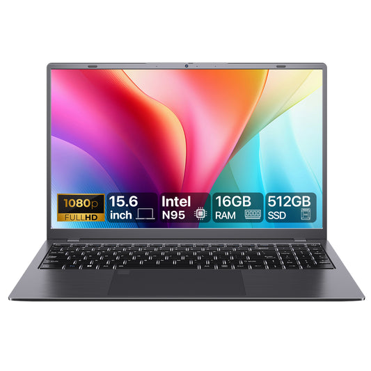 RNRUO 15.6" Windows 11 Laptop, 16GB RAM 512GB SSD, Intel Pentium Gold 6500Y with 2 Cores up to 3.4GHz, 1920x1080 FHD Display, WiFi5 BT5.0, PC Computer for Business, Study, Office