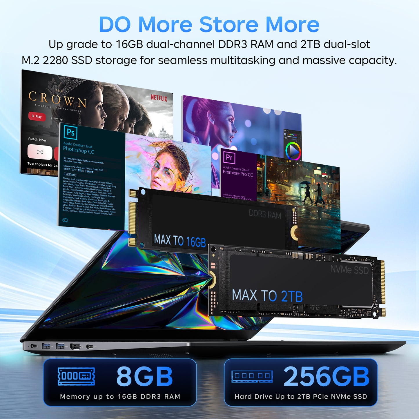 RNRUO 15.6" Windows 11 Laptop, 8GB RAM 256 SSD, Intel Pentium Gold 6500Y with 2 Cores up to 3.4GHz, 1920x1080 FHD Display, WiFi5 BT5.0, Computer for Business, Study, Office