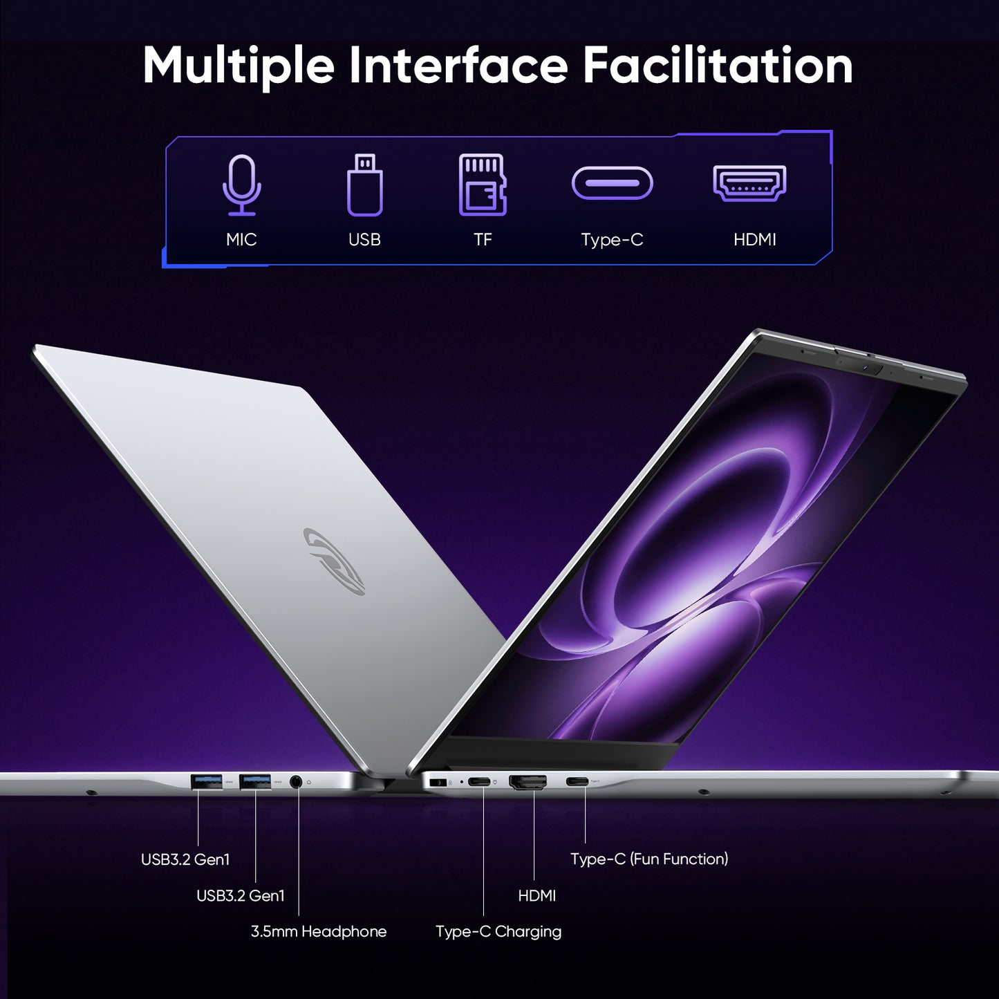 RNRUO 14" Windows 11 Laptop, Intel Core 3 304, 16GB RAM 512GB SSD, Office 2024 Included, 1920x1200 FHD, Backlit Keyboard, USB-C PD Charging, Xe3 Graphics, Portable Work Travel Laptop Computer