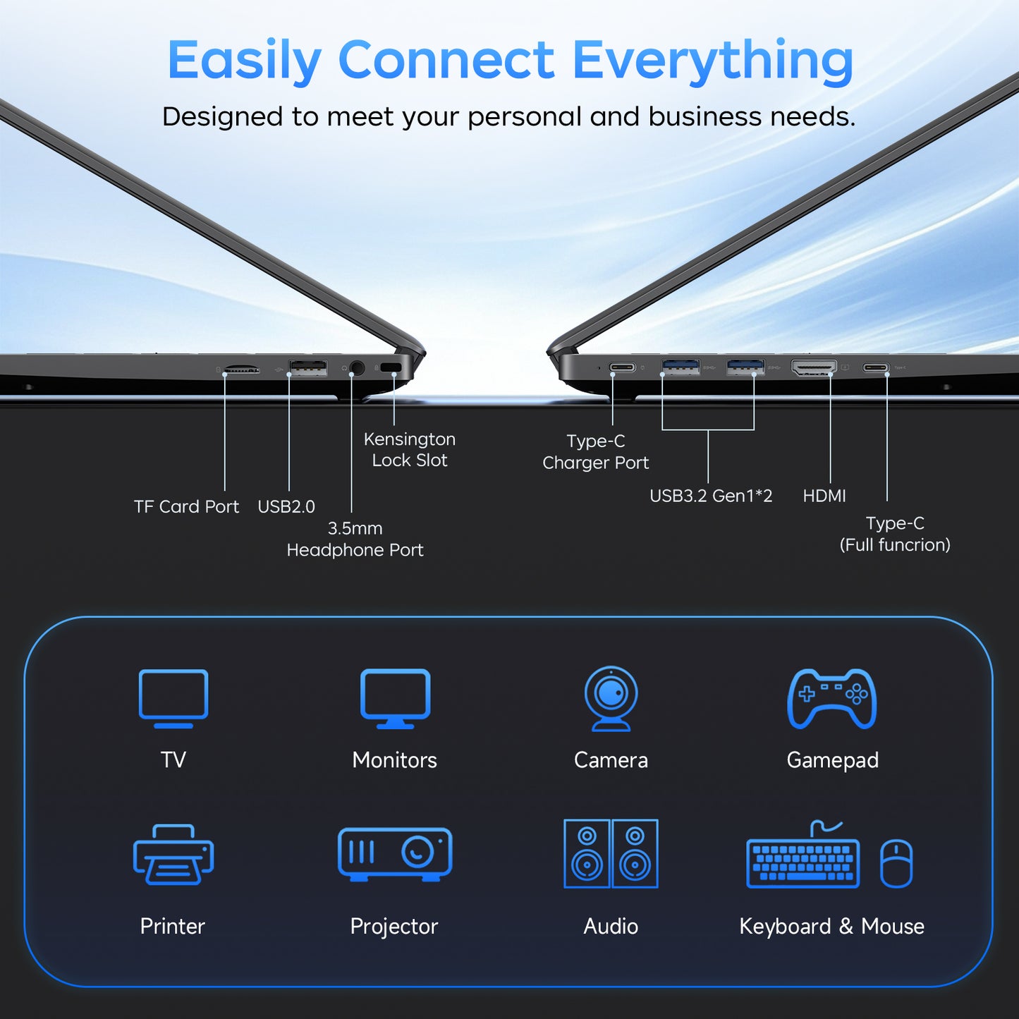 RNRUO 15.6" Windows 11 Laptop, 16GB RAM 512GB SSD, Intel Pentium Gold 6500Y with 2 Cores up to 3.4GHz, 1920x1080 FHD Display, WiFi5 BT5.0, PC Computer for Business, Study, Office
