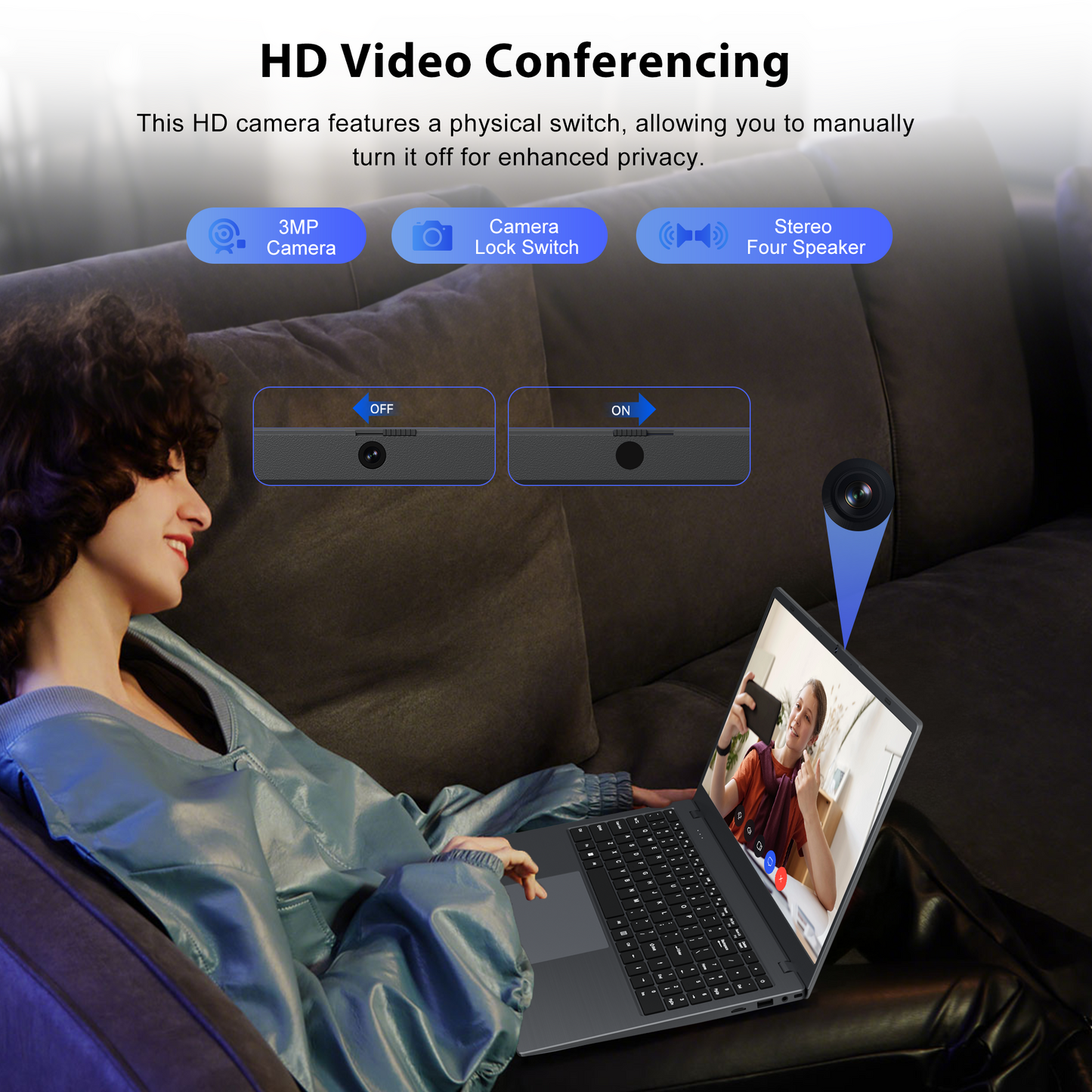 RNRUO 15.6" Laptop Computer, 8GB RAM 256GB SSD, Intel Pentium Gold 6500Y with 2 Cores Up to 3.4GHz, FHD Display, Office 2024, WiFi5 BT5.0, Windows 11 Laptop for Business, Student, Office, Dark Gray