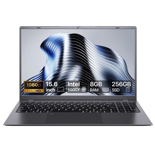 RNRUO 15.6 inch Windows 11 Laptops New Intel 6500Y 8GB RAM 256GB ROM, FHD Display Type-C PD WiFi 5 BT5.0, Long Battery Life Netbook Laptop Computer for Student, Business