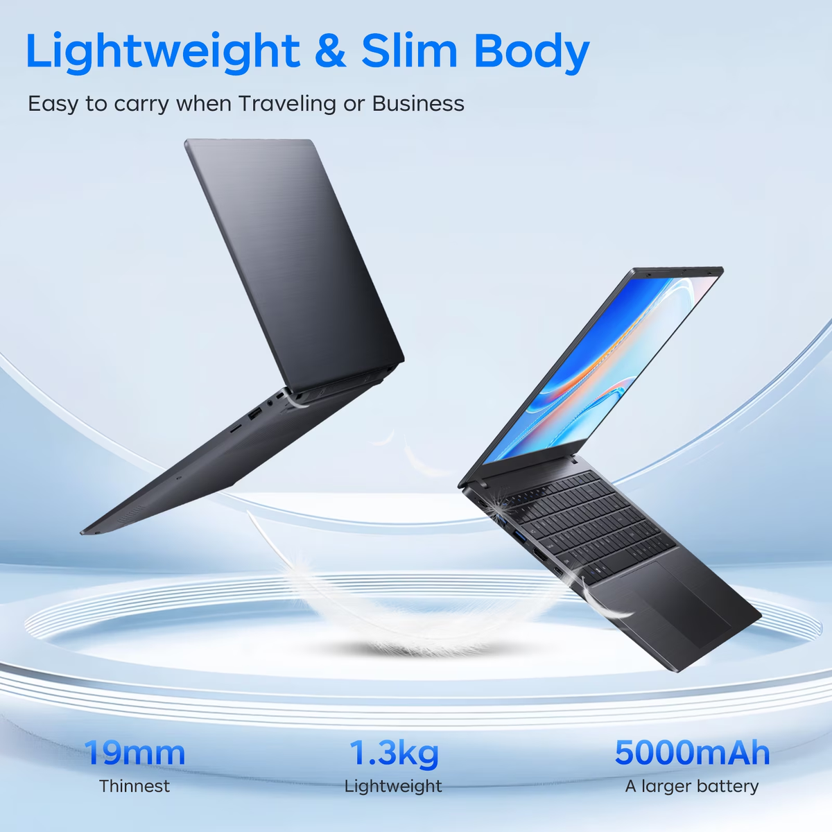 KINOBUC 15.6"Windows Laptop, Intel 6500Y, 12GB RAM, 256GB SSD, Windows 11, WiFi 5, Bluetooth 5.0, Office Ready, for Student & Home Office, Gray